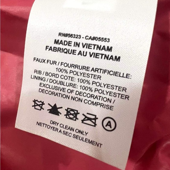 Nike Women’s Faux Fur Sportswear Pink Jacket - Picture 11 of 14